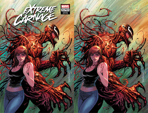 Extreme Carnage Alpha #1 Tyler Kirkham Homage Trade Dress & Virgin Variants cover