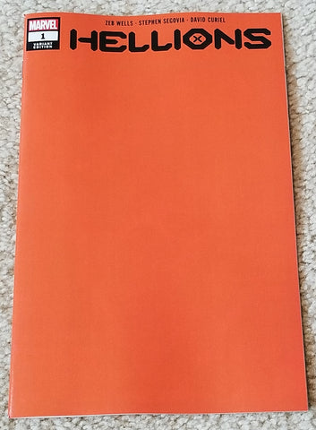 HELLIONS #1 ORANGE 1:200 BLANK WRAP AROUND INCENTIVE RETAILER VARIANT