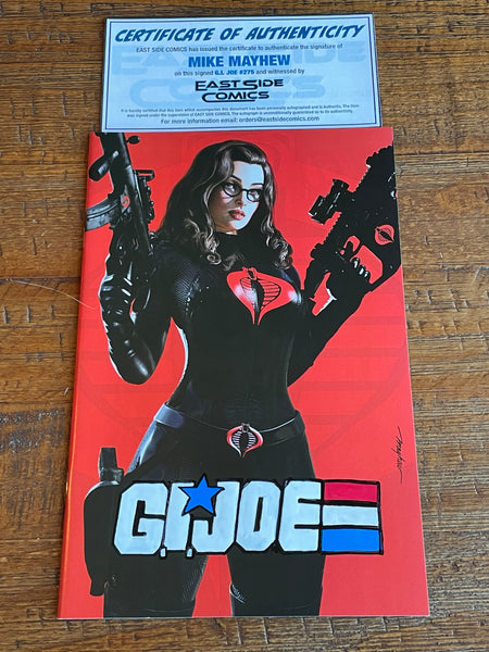 G.I. JOE #275 MIKE MAYHEW REMARK SKETCH COA BARONESS EXCL "RED" VIRGIN VARIANT