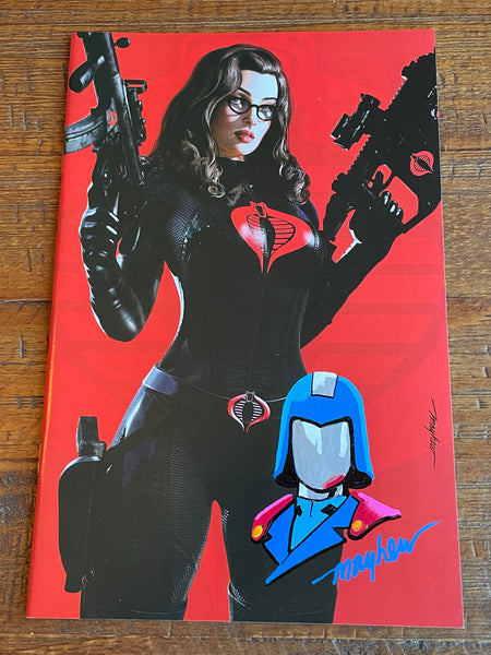 G.I. JOE #275 MIKE MAYHEW REMARK COMMANDER SKETCH COA BARONESS EXCL "RED" VIRGIN VARIANT