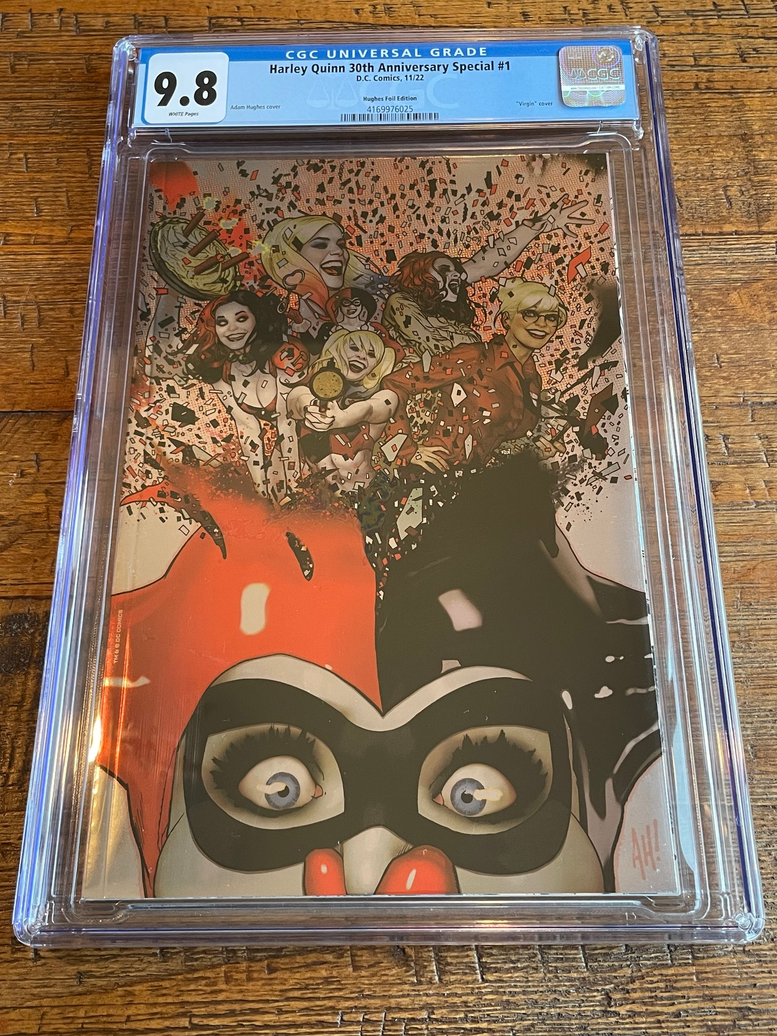 HARLEY QUINN 30th ANNIVERSARY #1 CGC 9.8 ADAM HUGHES 1:100 RI "FOIL" VIRGIN VARIANT