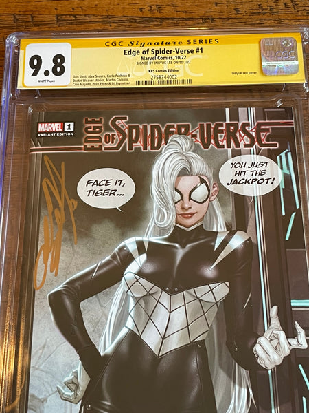 EDGE OF SPIDER-VERSE #1 CGC SS 9.8 INHYUK LEE SIGNED TRADE DRESS VARIANT-A