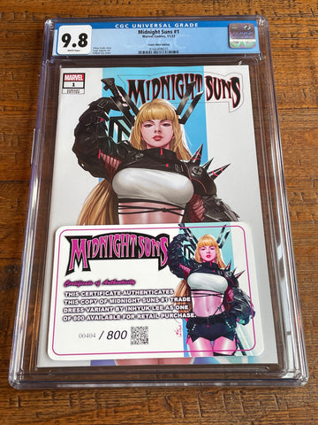 MIDNIGHT SUNS #1 CGC 9.8 INHYUK LEE EXCL VARIANT LIMITED TO 800 W/ COA