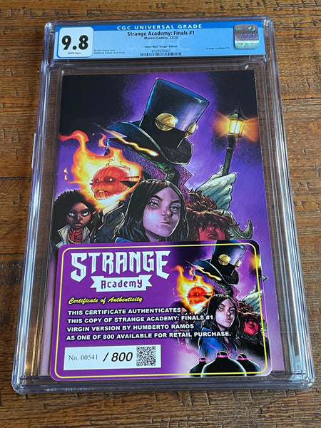 STRANGE ACADEMY: FINALS #1 CGC 9.8 HUMBERTO RAMOS VIRGIN VARIANT-B LE 800 W/ COA