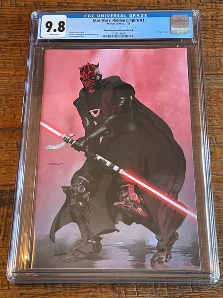 STAR WARS: HIDDEN EMPIRE #1 CGC 9.8 MIKE MAYHEW DARTH MAUL VIRGIN VARIANT-B