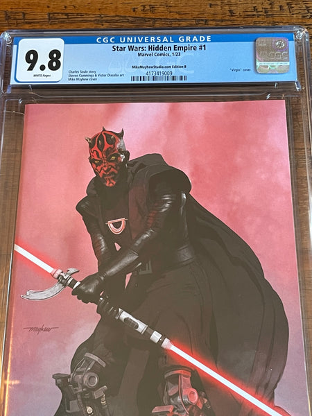 STAR WARS: HIDDEN EMPIRE #1 CGC 9.8 MIKE MAYHEW DARTH MAUL VIRGIN VARIANT-B