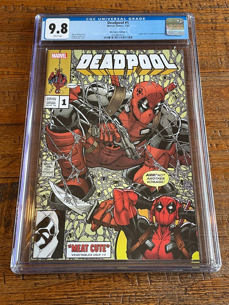 DEADPOOL #1 CGC 9.8 TODD NAUCK HOMAGE COLOR & SILVER VARIANTS