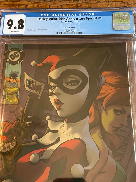 HARLEY QUINN 30th ANNIVERSARY #1 CGC 9.8 ARTGERM 1:50 RI "FOIL" VIRGIN VARIANT