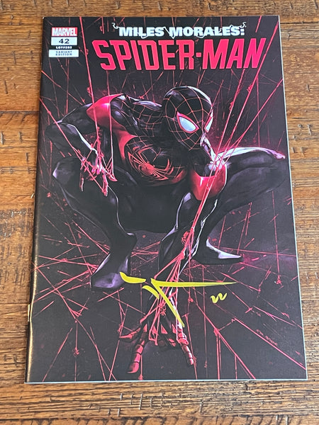 MILES MORALES: SPIDER-MAN #42 IVAN TAO SIGNED COA EXCL HOMAGE TRADE VARIANT-A