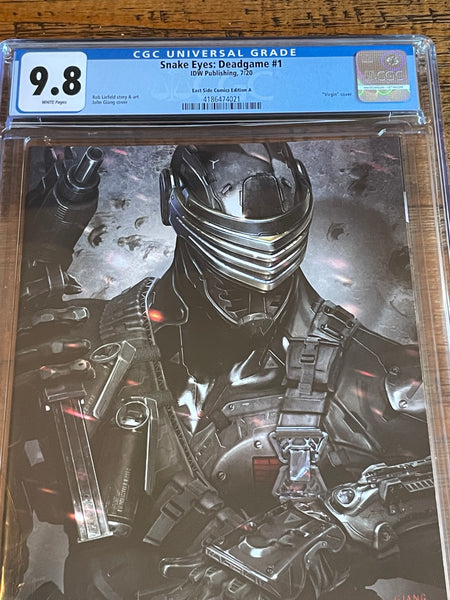 SNAKE-EYES DEADGAME #1 CGC 9.8 JOHN GIANG G.I. JOE VIRGIN VARIANT-A