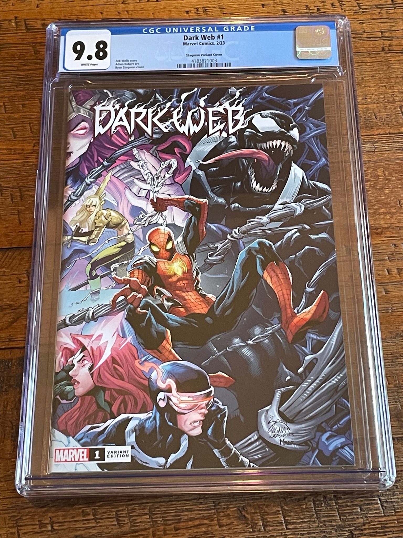 DARK WEB #1 CGC 9.8 RYAN STEGMAN 1:25 RI RETAILER INCENTIVE VARIANT