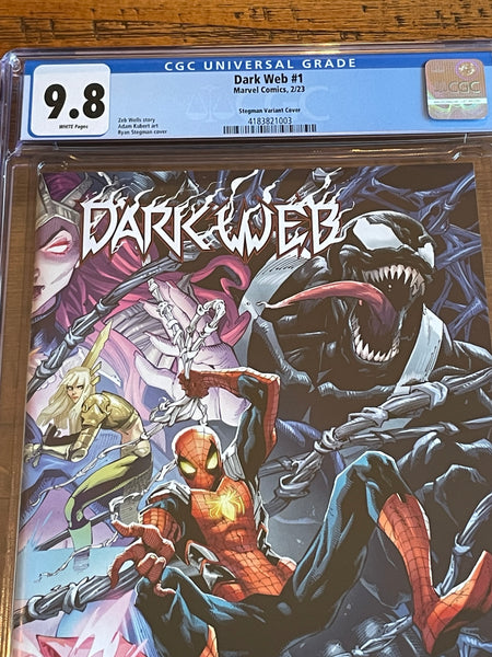 DARK WEB #1 CGC 9.8 RYAN STEGMAN 1:25 RI RETAILER INCENTIVE VARIANT