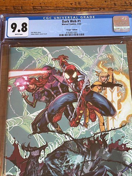 DARK WEB #1 CGC 9.8 ADAM KUBERT 1:100 "VIRGIN" RI RETAILER INCENTIVE VARIANT