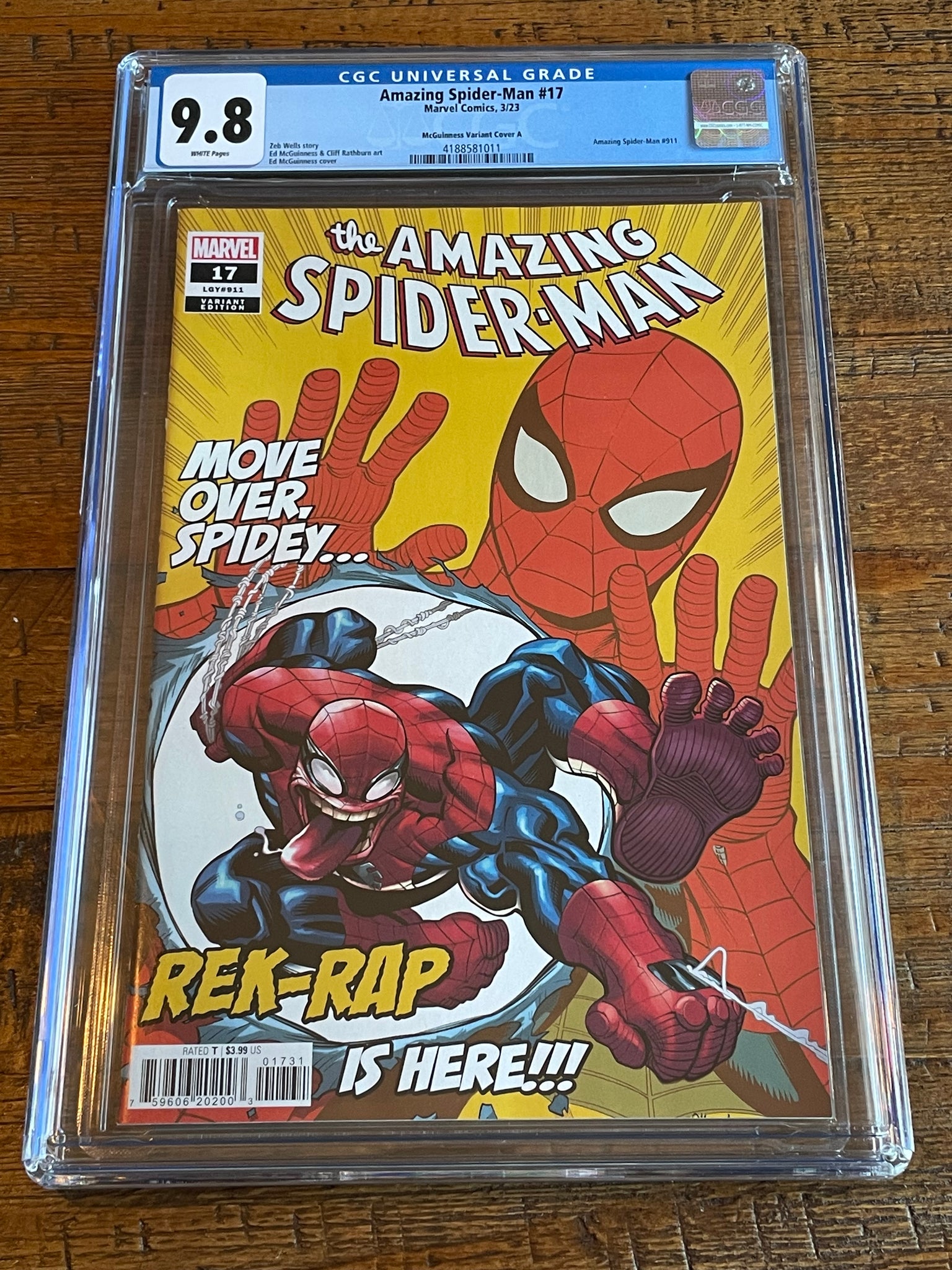 AMAZING SPIDER-MAN #17 CGC 9.8 ED MCGUINNESS 1:25 RI RETAILER INCENTIVE VARIANT