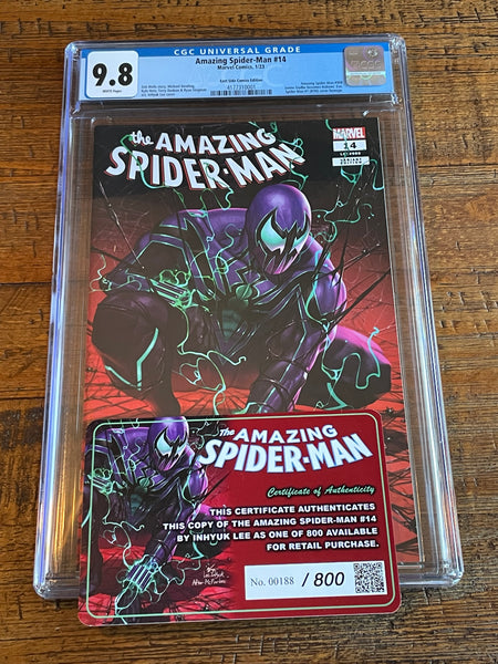 AMAZING SPIDER-MAN #14 CGC 9.8 INHYUK LEE EXCL LIMITED TO 800 VARIANT