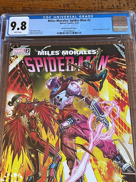MILES MORALES: SPIDER-MAN #2 CGC 9.8 JONBOY MEYERS 1:50 RI RETAILER INCENTIVE VARIANT