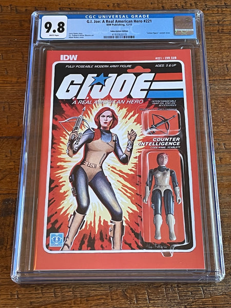 G.I. JOE #221 CGC 9.8 ADAM RICHES SCARLETT ACTION FIGURE VARIANT