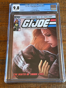G.I. JOE #214 CGC 9.8 FABIO VALLE DEATH OF SNAKE-EYES EXCL VARIANT