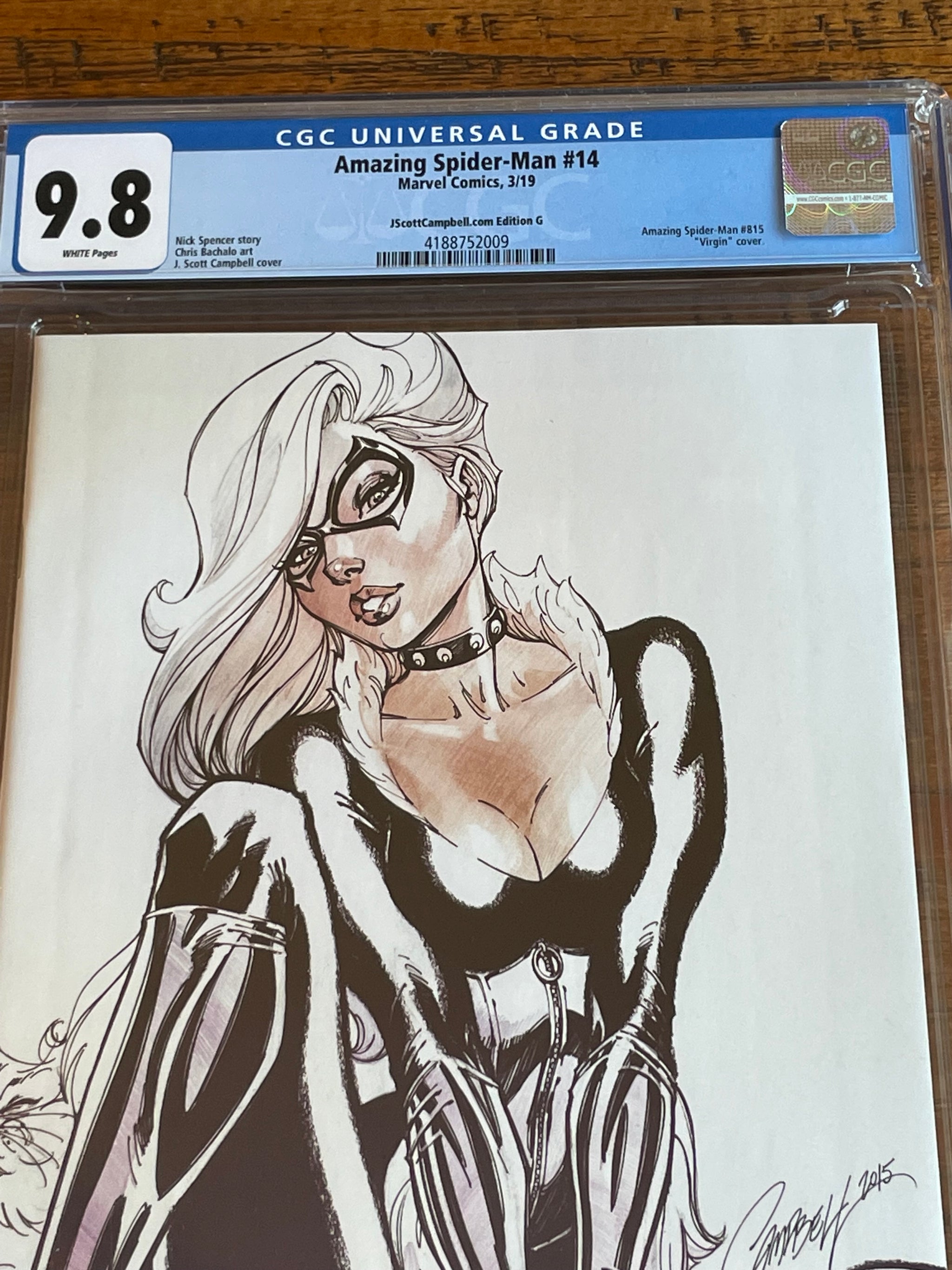 AMAZING SPIDER-MAN #14 CGC 9.8 J SCOTT CAMPBELL BLACK CAT EXCL