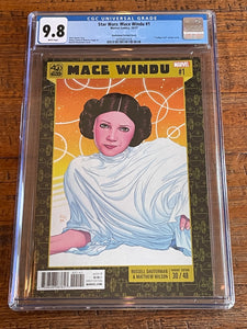 STAR WARS MACE WINDU #1 CGC 9.8 PRINCESS LEIA LUCASFILM 40th ANNIVERSARY