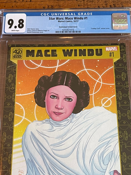 STAR WARS MACE WINDU #1 CGC 9.8 PRINCESS LEIA LUCASFILM 40th ANNIVERSARY