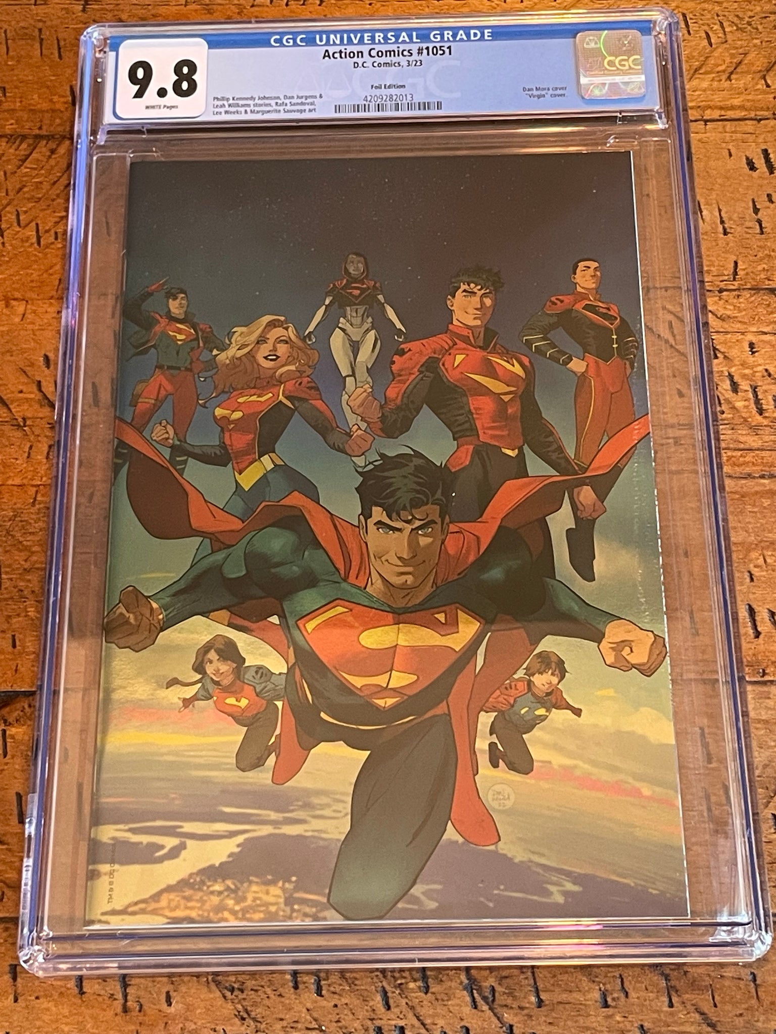 ACTION COMICS #1051 CGC 9.8 DAN MORA 1:50 RI "FOIL" VIRGIN VARIANT