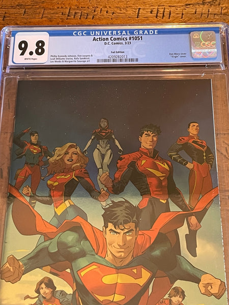 ACTION COMICS #1051 CGC 9.8 DAN MORA 1:50 RI "FOIL" VIRGIN VARIANT