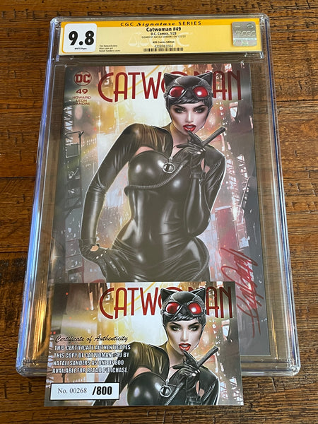 CATWOMAN #49 CGC SS 9.8 NATALI SANDERS SIGNED EXCL VARIANT LIMITED TO 800