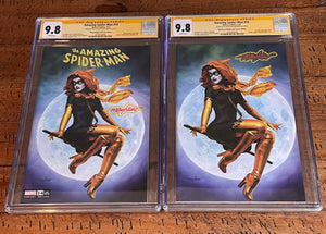 AMAZING SPIDER-MAN #14 CGC SS 9.8 MIKE MAYHEW SIGNED TRADE & VIRGIN VARIANT HALLOWS EVE
