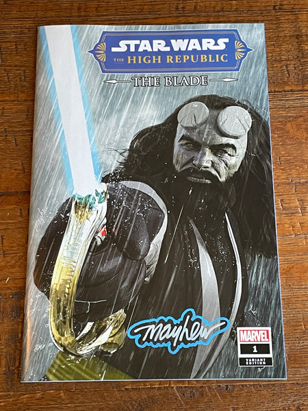 STAR WARS THE HIGH REPUBLIC: THE BLADE #1 MIKE MAYHEW SIGNED COA TRADE & VIRGIN VARIANT