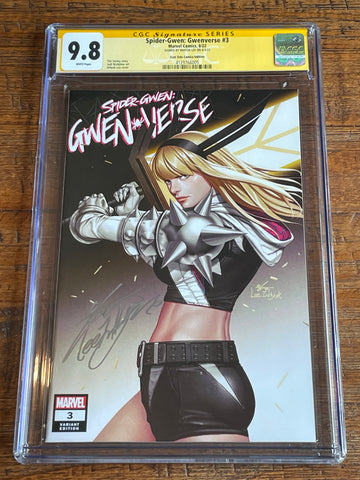 SPIDER-GWEN: GWENVERSE #3 CGC SS 9.8 INHYUK LEE SIGNED LIMITED TO 500 EXCL VARIANT