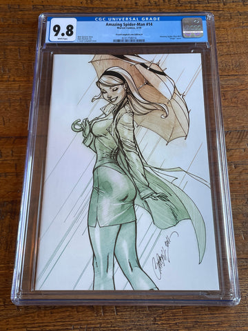 AMAZING SPIDER-MAN #14 CGC 9.8 J SCOTT CAMPBELL GWEN STACY EXCL VIRGIN VARIANT-H
