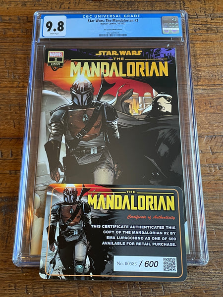 STAR WARS THE MANDALORIAN #2 CGC 9.8 EMA LUPACCHINO EXCL VARIANT LIMITED TO 600