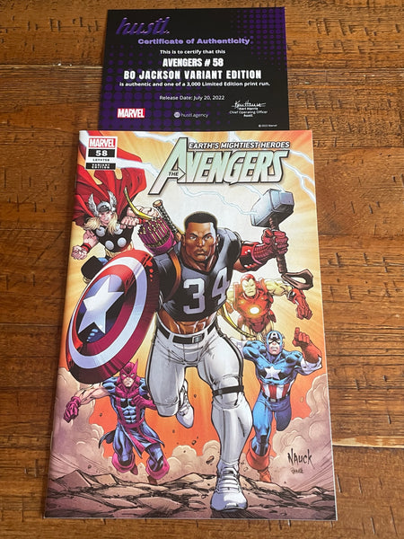 AVENGERS #58 BO JACKSON HOF OAKLAND RAIDERS TODD NAUCK VARIANT