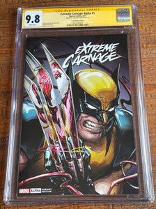 EXTREME CARNAGE ALPHA #1 CGC SS 9.8 CLAYTON CRAIN INFINITY SIGNED TRADE DRESS VARIANT-A