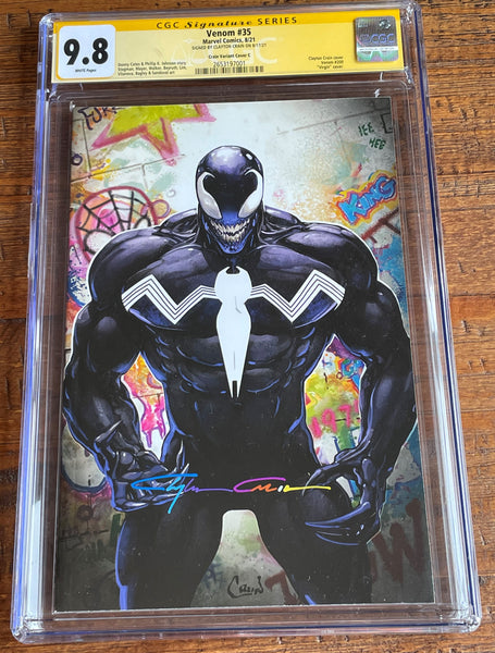 VENOM #200 (#35) CGC SS 9.8 CLAYTON CRAIN INFINITY SIGNED "THE SHAPE BENEATH" VIRGIN VARIANT-C