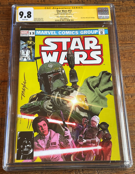 STAR WARS #13 CGC SS 9.8 MIKE MAYHEW SIGNED HOMAGE TRADE VARIANT-A