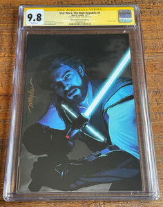 STAR WARS HIGH REPUBLIC #5 CGC SS 9.8 MIKE MAYHEW SIGNED SHADOW VARIANT-C