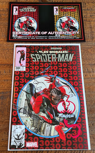 MILES MORALES: SPIDER-MAN #30 MIKE MAYHEW SIGNED VENOM REMARK HOMAGE RED VARIANT-A