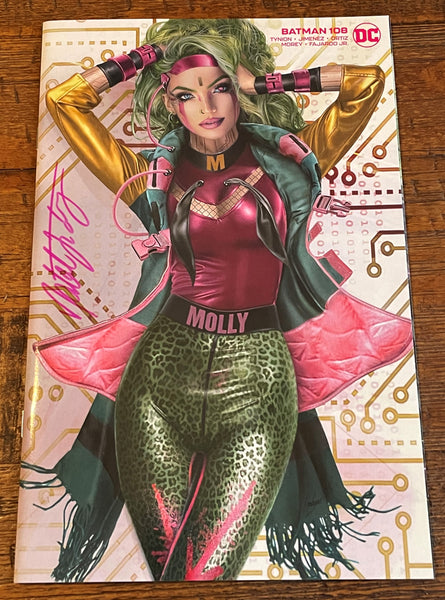 BATMAN #108 NATALI SANDERS SIGNED W/ COA MIRACLE MOLLY VIRGIN VARIANT-B