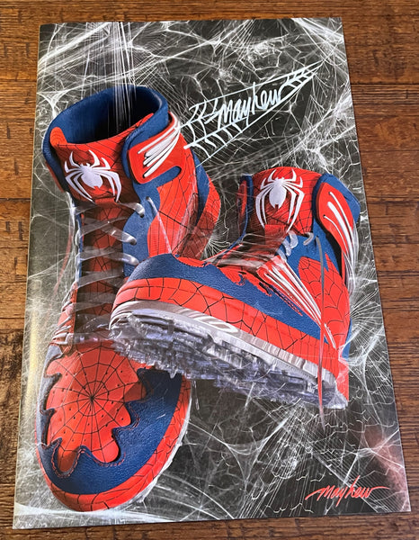AMAZING SPIDER-MAN #75 MIKE MAYHEW "THWIP" SIGNED SNEAKER VIRGIN VARIANT-B