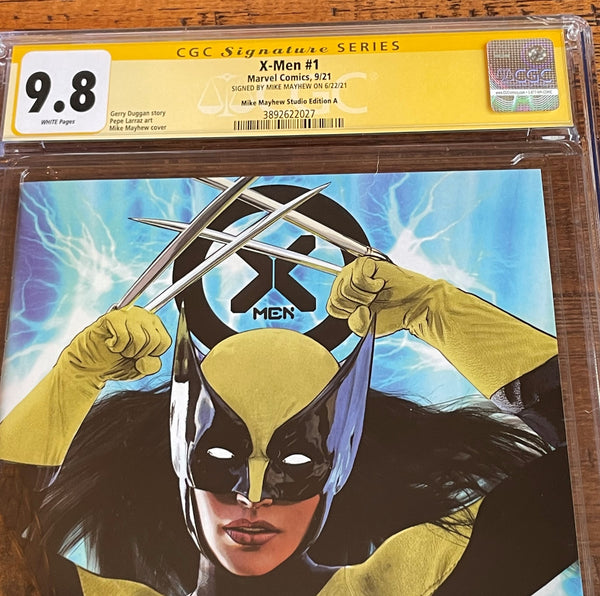 X-MEN #1 CGC SS 9.8 MIKE MAYHEW SIGNED X-23 TRADE DRESS VARIANT-A 2021