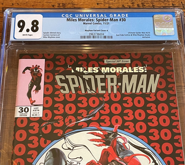 MILES MORALES: SPIDER-MAN #30 CGC 9.8 MIKE MAYHEW HOMAGE RED VARIANT-A