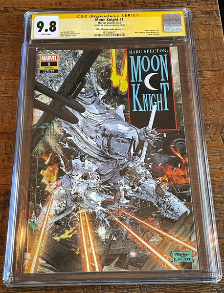 MOON KNIGHT #1 CGC SS 9.8 MIKE MAYHEW SIGNED HOMAGE TRADE DRESS VARIANT-A