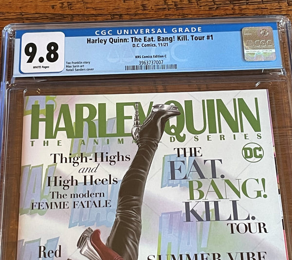 HARLEY QUINN ANIMATED SERIES EAT BANG KILL TOUR #1 CGC 9.8 NATALI SANDERS NYCC EXCL VARIANT-C