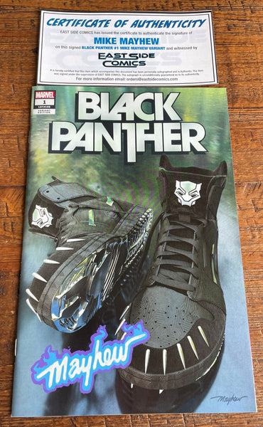 BLACK PANTHER #1 MIKE MAYHEW INFERNO SIGNED SNEAKER TRADE DRESS VARIANT-A