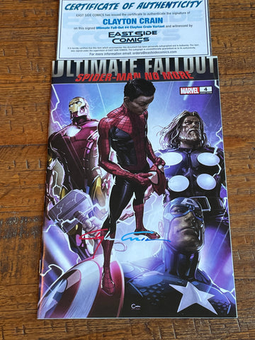 ULTIMATE FALL-OUT #4 CLAYTON CRAIN INFINITY SIGNED FACSIMILE TRADE DRESS VARIANT-A