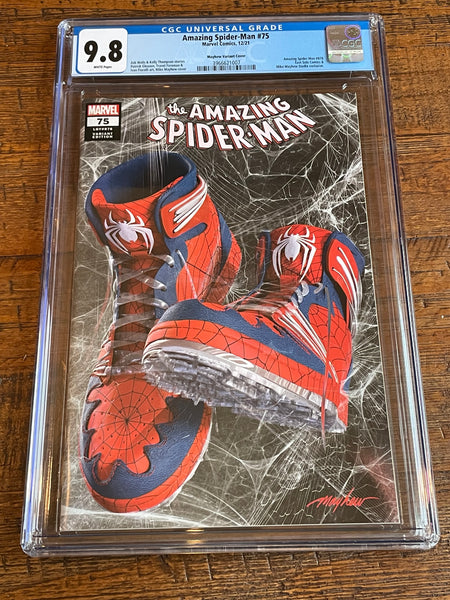 AMAZING SPIDER-MAN #75 CGC 9.8 MIKE MAYHEW SNEAKER TRADE DRESS VARIANT-A