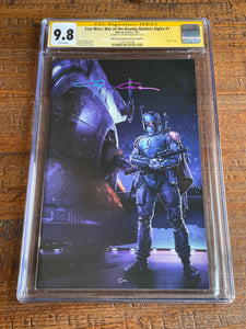 STAR WARS WAR OF THE BOUNTY HUNTERS ALPHA #1 CGC SS 9.8 CLAYTON CRAIN INFINITY SIGNED ROAD TOUR VIRGIN VARIANT-C