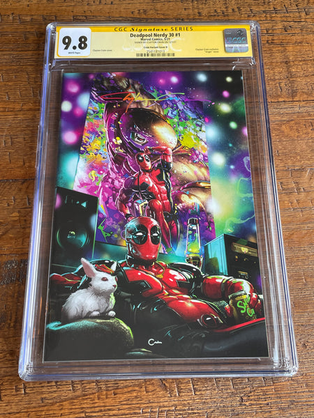 DEADPOOL NERDY 30 #1 CGC SS 9.8 CLAYTON CRAIN INFINITY SIGNED ROAD TOUR VIRGIN VARIANT-D